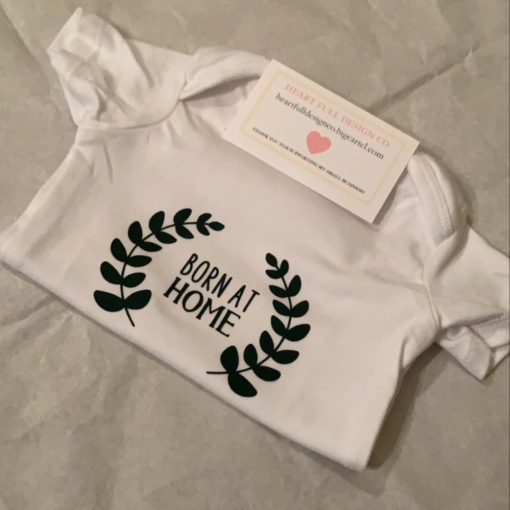 Born at home onesie organic